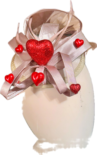 Valentine Fascinator-Accessories-Snobby Drops Fabric Backdrops for Photography, Exclusive Designs by Tara Mapes Photography, Enchanted Eye Creations by Tara Mapes, photography backgrounds, photography backdrops, fast shipping, US backdrops, cheap photography backdrops