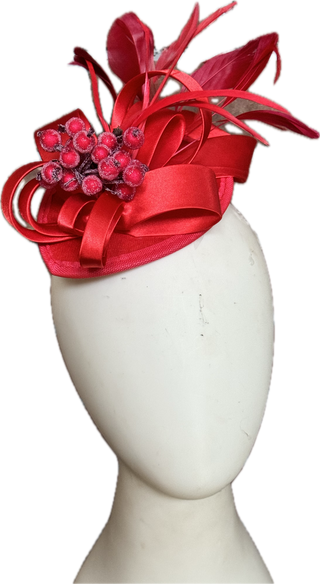 Christmas Teardrop Fascinator-Accessories-Snobby Drops Fabric Backdrops for Photography, Exclusive Designs by Tara Mapes Photography, Enchanted Eye Creations by Tara Mapes, photography backgrounds, photography backdrops, fast shipping, US backdrops, cheap photography backdrops