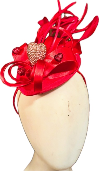 Valentine Fascinator-Accessories-Snobby Drops Fabric Backdrops for Photography, Exclusive Designs by Tara Mapes Photography, Enchanted Eye Creations by Tara Mapes, photography backgrounds, photography backdrops, fast shipping, US backdrops, cheap photography backdrops