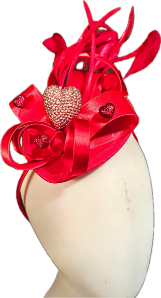 Valentine Fascinator-Accessories-Snobby Drops Fabric Backdrops for Photography, Exclusive Designs by Tara Mapes Photography, Enchanted Eye Creations by Tara Mapes, photography backgrounds, photography backdrops, fast shipping, US backdrops, cheap photography backdrops