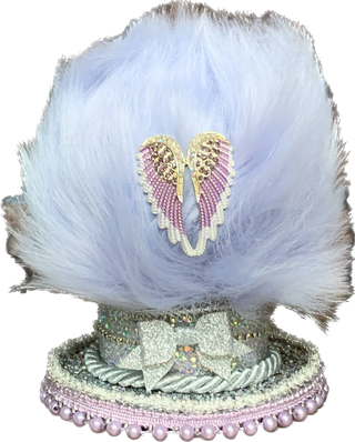 Faux Fur Angel Nutcracker Hats-Accessories-Snobby Drops Fabric Backdrops for Photography, Exclusive Designs by Tara Mapes Photography, Enchanted Eye Creations by Tara Mapes, photography backgrounds, photography backdrops, fast shipping, US backdrops, cheap photography backdrops