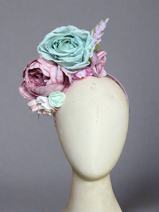 Pretty in Peonies FlowerFall Headpiece-Accessories-Snobby Drops Fabric Backdrops for Photography, Exclusive Designs by Tara Mapes Photography, Enchanted Eye Creations by Tara Mapes, photography backgrounds, photography backdrops, fast shipping, US backdrops, cheap photography backdrops