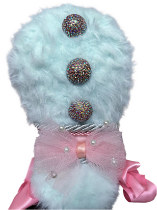 Hand Crocheted Pastel Faux Fur Nutcracker Hat-Accessories-Snobby Drops Fabric Backdrops for Photography, Exclusive Designs by Tara Mapes Photography, Enchanted Eye Creations by Tara Mapes, photography backgrounds, photography backdrops, fast shipping, US backdrops, cheap photography backdrops