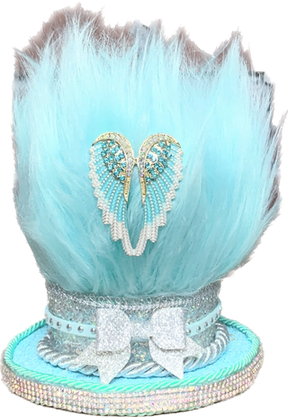 Faux Fur Angel Nutcracker Hats-Accessories-Snobby Drops Fabric Backdrops for Photography, Exclusive Designs by Tara Mapes Photography, Enchanted Eye Creations by Tara Mapes, photography backgrounds, photography backdrops, fast shipping, US backdrops, cheap photography backdrops