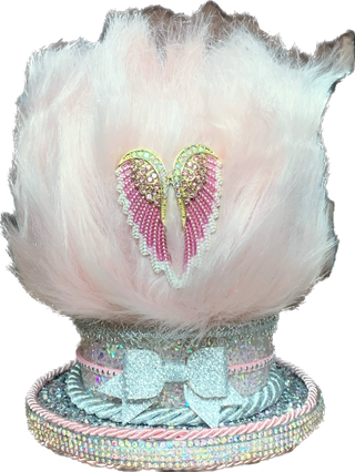 Faux Fur Angel Nutcracker Hats-Accessories-Snobby Drops Fabric Backdrops for Photography, Exclusive Designs by Tara Mapes Photography, Enchanted Eye Creations by Tara Mapes, photography backgrounds, photography backdrops, fast shipping, US backdrops, cheap photography backdrops