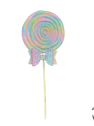 Pastel Shimmer Rainbow Lolliprop-Accessories-Snobby Drops Fabric Backdrops for Photography, Exclusive Designs by Tara Mapes Photography, Enchanted Eye Creations by Tara Mapes, photography backgrounds, photography backdrops, fast shipping, US backdrops, cheap photography backdrops