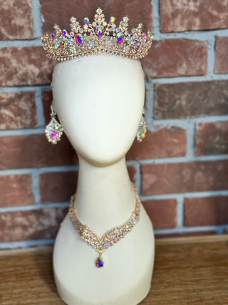 Northern Lights Queen Crown Set-Accessories-Snobby Drops Fabric Backdrops for Photography, Exclusive Designs by Tara Mapes Photography, Enchanted Eye Creations by Tara Mapes, photography backgrounds, photography backdrops, fast shipping, US backdrops, cheap photography backdrops