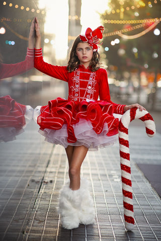 Peppermint Nutcracker Top Hat-Accessories-Snobby Drops Fabric Backdrops for Photography, Exclusive Designs by Tara Mapes Photography, Enchanted Eye Creations by Tara Mapes, photography backgrounds, photography backdrops, fast shipping, US backdrops, cheap photography backdrops