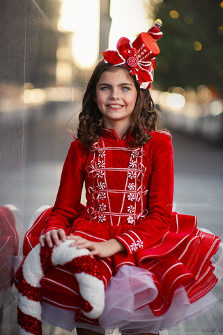 Peppermint Nutcracker Top Hat-Accessories-Snobby Drops Fabric Backdrops for Photography, Exclusive Designs by Tara Mapes Photography, Enchanted Eye Creations by Tara Mapes, photography backgrounds, photography backdrops, fast shipping, US backdrops, cheap photography backdrops