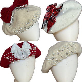 Christmas Beret, Purse, or Combo-Accessories-Snobby Drops Fabric Backdrops for Photography, Exclusive Designs by Tara Mapes Photography, Enchanted Eye Creations by Tara Mapes, photography backgrounds, photography backdrops, fast shipping, US backdrops, cheap photography backdrops