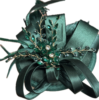 Christmas Teardrop Fascinator-Accessories-Snobby Drops Fabric Backdrops for Photography, Exclusive Designs by Tara Mapes Photography, Enchanted Eye Creations by Tara Mapes, photography backgrounds, photography backdrops, fast shipping, US backdrops, cheap photography backdrops