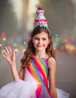 Tiered Candied Cake Hats-Accessories-Snobby Drops Fabric Backdrops for Photography, Exclusive Designs by Tara Mapes Photography, Enchanted Eye Creations by Tara Mapes, photography backgrounds, photography backdrops, fast shipping, US backdrops, cheap photography backdrops