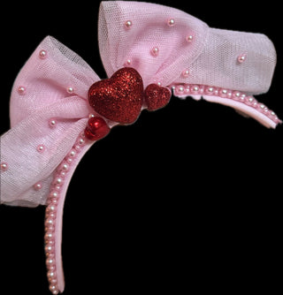 Adorabows Glitter Hearts Valentine bow headbands-Accessories-Snobby Drops Fabric Backdrops for Photography, Exclusive Designs by Tara Mapes Photography, Enchanted Eye Creations by Tara Mapes, photography backgrounds, photography backdrops, fast shipping, US backdrops, cheap photography backdrops