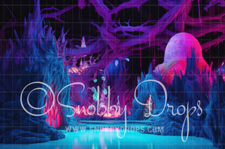 Snobby Drops Alien World Neon Other Worldly Fabric Backdrop Made in