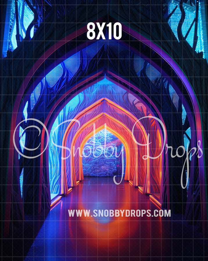Snobby Drops Alien World Portal Portrait Fabric Backdrop Made in the