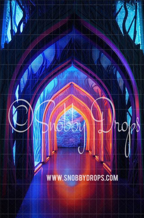 Snobby Drops Alien World Portal Portrait Fabric Backdrop Made in the