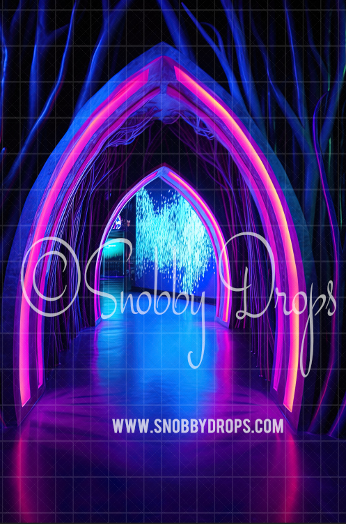 Snobby Drops Alien World Portal Portrait Fabric Backdrop Made in the