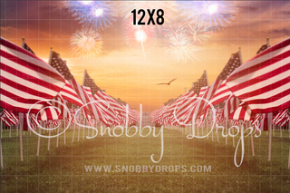 American Flags Fourth of July Fabric Backdrop-Fabric Photography Backdrop-Snobby Drops Fabric Backdrops for Photography, Exclusive Designs by Tara Mapes Photography, Enchanted Eye Creations by Tara Mapes, photography backgrounds, photography backdrops, fast shipping, US backdrops, cheap photography backdrops