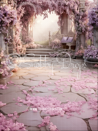 Anna's Garden Fabric Backdrop Sweep-Fabric Photography Backdrop-Snobby Drops Fabric Backdrops for Photography, Exclusive Designs by Tara Mapes Photography, Enchanted Eye Creations by Tara Mapes, photography backgrounds, photography backdrops, fast shipping, US backdrops, cheap photography backdrops
