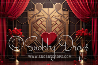 Art Deco Valentine Fabric Backdrop-Fabric Photography Backdrop-Snobby Drops Fabric Backdrops for Photography, Exclusive Designs by Tara Mapes Photography, Enchanted Eye Creations by Tara Mapes, photography backgrounds, photography backdrops, fast shipping, US backdrops, cheap photography backdrops