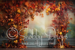 Autumn Leaves Studio Fabric Backdrop-Fabric Photography Backdrop-Snobby Drops Fabric Backdrops for Photography, Exclusive Designs by Tara Mapes Photography, Enchanted Eye Creations by Tara Mapes, photography backgrounds, photography backdrops, fast shipping, US backdrops, cheap photography backdrops