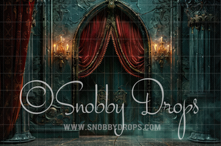 Baroque Gothic Entrance Fabric Backdrop-Fabric Photography Backdrop-Snobby Drops Fabric Backdrops for Photography, Exclusive Designs by Tara Mapes Photography, Enchanted Eye Creations by Tara Mapes, photography backgrounds, photography backdrops, fast shipping, US backdrops, cheap photography backdrops