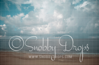 Beach Fabric Backdrop-Fabric Photography Backdrop-Snobby Drops Fabric Backdrops for Photography, Exclusive Designs by Tara Mapes Photography, Enchanted Eye Creations by Tara Mapes, photography backgrounds, photography backdrops, fast shipping, US backdrops, cheap photography backdrops