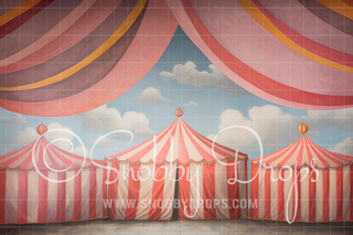 Birthday Circus Tent Fabric Backdrop-Fabric Photography Backdrop-Snobby Drops Fabric Backdrops for Photography, Exclusive Designs by Tara Mapes Photography, Enchanted Eye Creations by Tara Mapes, photography backgrounds, photography backdrops, fast shipping, US backdrops, cheap photography backdrops
