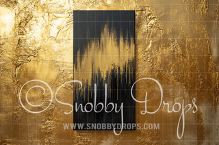 Black Drips Gold Skinny-Drop-on-Drop Fine Art Fabric Backdrop-Skinny-Drop-on-Drop Fabric Backdrop-Snobby Drops Fabric Backdrops for Photography, Exclusive Designs by Tara Mapes Photography, Enchanted Eye Creations by Tara Mapes, photography backgrounds, photography backdrops, fast shipping, US backdrops, cheap photography backdrops