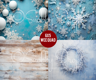 Blue Christmas Wee Quad-Rubber Wee Floor-Snobby Drops Fabric Backdrops for Photography, Exclusive Designs by Tara Mapes Photography, Enchanted Eye Creations by Tara Mapes, photography backgrounds, photography backdrops, fast shipping, US backdrops, cheap photography backdrops