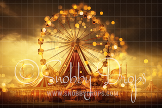 Bokeh Ferris Wheel at Circus Fabric Backdrop-Fabric Photography Backdrop-Snobby Drops Fabric Backdrops for Photography, Exclusive Designs by Tara Mapes Photography, Enchanted Eye Creations by Tara Mapes, photography backgrounds, photography backdrops, fast shipping, US backdrops, cheap photography backdrops