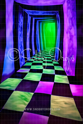 Bug Juice Colorful Afterlife Hallway Fabric Backdrop Sweep-Fabric Photography Sweep-Snobby Drops Fabric Backdrops for Photography, Exclusive Designs by Tara Mapes Photography, Enchanted Eye Creations by Tara Mapes, photography backgrounds, photography backdrops, fast shipping, US backdrops, cheap photography backdrops