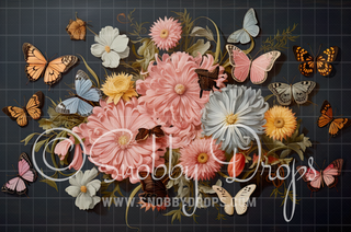 Butterfly Newborn Fabric Wee Drop-Fabric Photography Backdrop-Snobby Drops Fabric Backdrops for Photography, Exclusive Designs by Tara Mapes Photography, Enchanted Eye Creations by Tara Mapes, photography backgrounds, photography backdrops, fast shipping, US backdrops, cheap photography backdrops