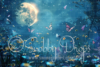 Butterfly Night Fabric Backdrop-Fabric Photography Backdrop-Snobby Drops Fabric Backdrops for Photography, Exclusive Designs by Tara Mapes Photography, Enchanted Eye Creations by Tara Mapes, photography backgrounds, photography backdrops, fast shipping, US backdrops, cheap photography backdrops
