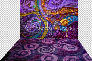 Candy Factory Candy Wall Fabric Backdrop-Fabric Photography Backdrop-Snobby Drops Fabric Backdrops for Photography, Exclusive Designs by Tara Mapes Photography, Enchanted Eye Creations by Tara Mapes, photography backgrounds, photography backdrops, fast shipping, US backdrops, cheap photography backdrops