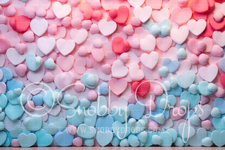 Candy Hearts Valentine Fabric Backdrop-Fabric Photography Backdrop-Snobby Drops Fabric Backdrops for Photography, Exclusive Designs by Tara Mapes Photography, Enchanted Eye Creations by Tara Mapes, photography backgrounds, photography backdrops, fast shipping, US backdrops, cheap photography backdrops