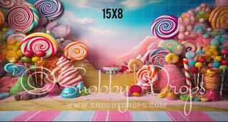 Swirly Pops Candy Land Fabric Backdrop-Fabric Photography Backdrop-Snobby Drops Fabric Backdrops for Photography, Exclusive Designs by Tara Mapes Photography, Enchanted Eye Creations by Tara Mapes, photography backgrounds, photography backdrops, fast shipping, US backdrops, cheap photography backdrops