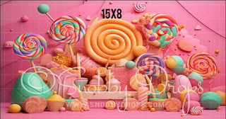 Princess Lolly's Place Candy Land Fabric Backdrop-Fabric Photography Backdrop-Snobby Drops Fabric Backdrops for Photography, Exclusive Designs by Tara Mapes Photography, Enchanted Eye Creations by Tara Mapes, photography backgrounds, photography backdrops, fast shipping, US backdrops, cheap photography backdrops