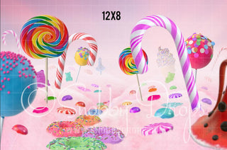 Big Candy Land Fabric Backdrop-Fabric Photography Backdrop-Snobby Drops Fabric Backdrops for Photography, Exclusive Designs by Tara Mapes Photography, Enchanted Eye Creations by Tara Mapes, photography backgrounds, photography backdrops, fast shipping, US backdrops, cheap photography backdrops