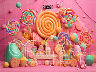 Princess Lolly's Place Candy Land Fabric Backdrop-Fabric Photography Backdrop-Snobby Drops Fabric Backdrops for Photography, Exclusive Designs by Tara Mapes Photography, Enchanted Eye Creations by Tara Mapes, photography backgrounds, photography backdrops, fast shipping, US backdrops, cheap photography backdrops