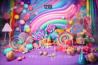 Candy Land Lounge Fabric Backdrop-Fabric Photography Backdrop-Snobby Drops Fabric Backdrops for Photography, Exclusive Designs by Tara Mapes Photography, Enchanted Eye Creations by Tara Mapes, photography backgrounds, photography backdrops, fast shipping, US backdrops, cheap photography backdrops