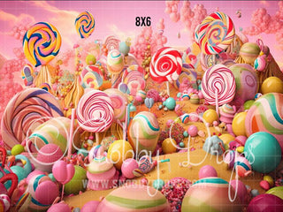 Candy Land Mountain Fabric Backdrop-Fabric Photography Backdrop-Snobby Drops Fabric Backdrops for Photography, Exclusive Designs by Tara Mapes Photography, Enchanted Eye Creations by Tara Mapes, photography backgrounds, photography backdrops, fast shipping, US backdrops, cheap photography backdrops