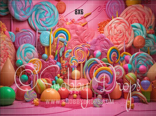 Candy Land Bright and Happy Pops Fabric Backdrop-Fabric Photography Backdrop-Snobby Drops Fabric Backdrops for Photography, Exclusive Designs by Tara Mapes Photography, Enchanted Eye Creations by Tara Mapes, photography backgrounds, photography backdrops, fast shipping, US backdrops, cheap photography backdrops