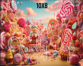 Candy Land Carnival Fabric Backdrop-Fabric Photography Backdrop-Snobby Drops Fabric Backdrops for Photography, Exclusive Designs by Tara Mapes Photography, Enchanted Eye Creations by Tara Mapes, photography backgrounds, photography backdrops, fast shipping, US backdrops, cheap photography backdrops