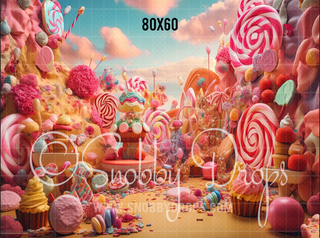 Candy Land Carnival Fabric Backdrop-Fabric Photography Backdrop-Snobby Drops Fabric Backdrops for Photography, Exclusive Designs by Tara Mapes Photography, Enchanted Eye Creations by Tara Mapes, photography backgrounds, photography backdrops, fast shipping, US backdrops, cheap photography backdrops