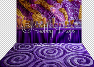 Candy Shelf Candy Factory Fabric Backdrop-Fabric Photography Backdrop-Snobby Drops Fabric Backdrops for Photography, Exclusive Designs by Tara Mapes Photography, Enchanted Eye Creations by Tara Mapes, photography backgrounds, photography backdrops, fast shipping, US backdrops, cheap photography backdrops