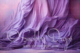 Cascading Purple Fabric Eras Fabric Backdrop-Fabric Photography Backdrop-Snobby Drops Fabric Backdrops for Photography, Exclusive Designs by Tara Mapes Photography, Enchanted Eye Creations by Tara Mapes, photography backgrounds, photography backdrops, fast shipping, US backdrops, cheap photography backdrops