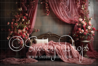 Cascading Roses Fine Art Fabric Backdrop-Fabric Photography Backdrop-Snobby Drops Fabric Backdrops for Photography, Exclusive Designs by Tara Mapes Photography, Enchanted Eye Creations by Tara Mapes, photography backgrounds, photography backdrops, fast shipping, US backdrops, cheap photography backdrops