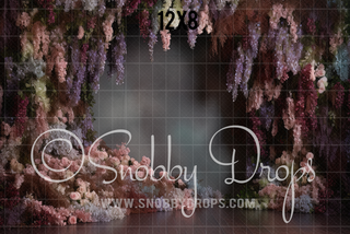 Spring's Embrace Cascading Wisteria Purple Flowers Fabric Backdrop-Fabric Photography Backdrop-Snobby Drops Fabric Backdrops for Photography, Exclusive Designs by Tara Mapes Photography, Enchanted Eye Creations by Tara Mapes, photography backgrounds, photography backdrops, fast shipping, US backdrops, cheap photography backdrops