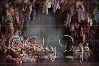 Spring's Embrace Cascading Wisteria Purple Flowers Fine Art Floral Fabric Backdrop-Fabric Photography Backdrop-Snobby Drops Fabric Backdrops for Photography, Exclusive Designs by Tara Mapes Photography, Enchanted Eye Creations by Tara Mapes, photography backgrounds, photography backdrops, fast shipping, US backdrops, cheap photography backdrops